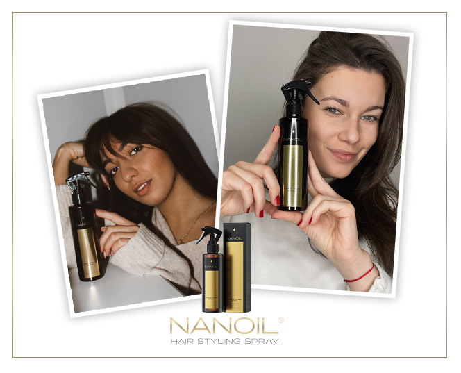 en spray för förbättrad hantering av håret nanoil